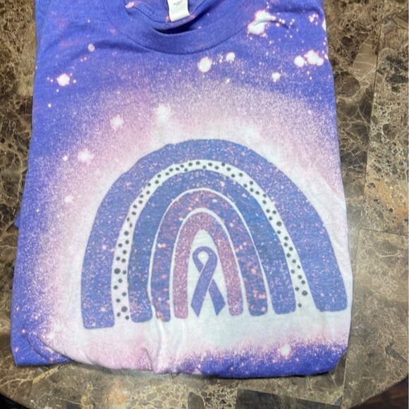 Epilepsy Awareness Bleached Sublimation Tee - Picture 6 of 6